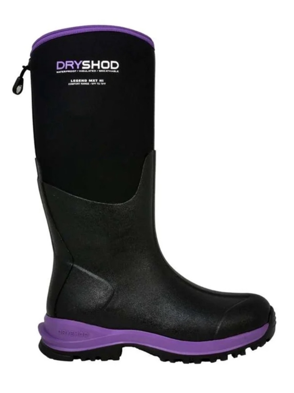 Dryshod Women's Size 10-10.5 Legend MXT Adventure Boot Hi Black/Purple 17”shaft